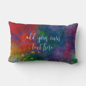 独自の文字カラフル抽象芸術の追加デザイン ランバークッション (裏面)