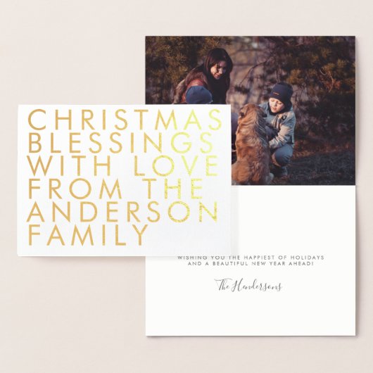 独自の文字ゴールドフォイルグリーティングカード 箔カード (ディスプレー)