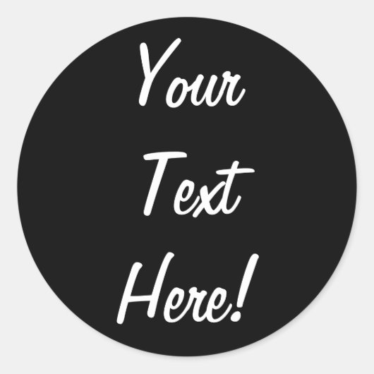 独自の文字シールの追加 ラウンドシール (正面)