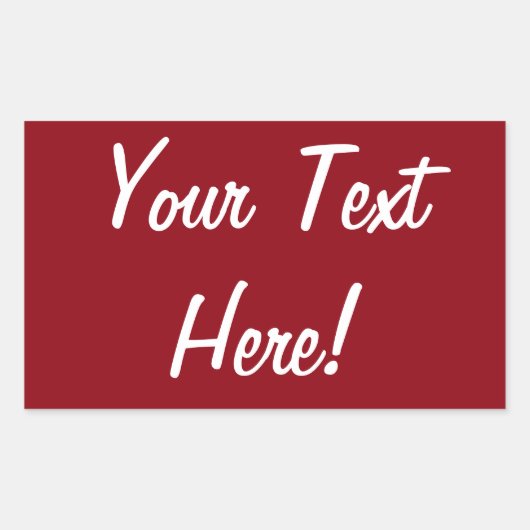 独自の文字シールの追加 長方形シール (正面)