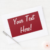 独自の文字シールの追加 長方形シール (封筒)