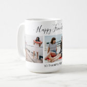 独自の文字スクリプトを追加3フォトコラージュフレンド コーヒーマグカップ (正面左)