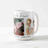 独自の文字スクリプトを追加3 Photo Collage 最高の Friends コーヒーマグカップ (正面右)