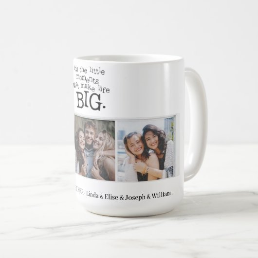 独自の文字スクリプパーソナライズされたト写真の追加 コーヒーマグカップ (正面右)