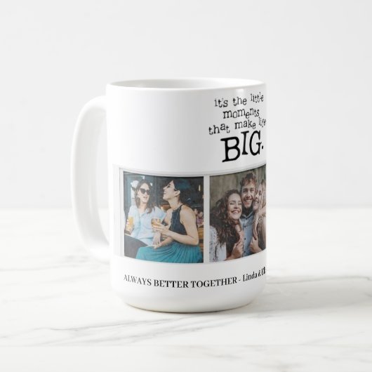 独自の文字スクリプパーソナライズされたト写真の追加 コーヒーマグカップ (正面左)