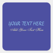 独自の文字スローガンのミニマリストを追加モダンする スクエアシール (正面)