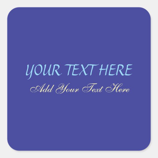 独自の文字スローガンのミニマリストを追加モダンする スクエアシール (正面)