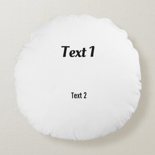 独自の文字ソフトポーフブラシ仕上げポリエステルを作成 ラウンドクッション (正面)