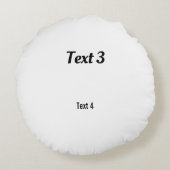 独自の文字ソフトポーフブラシ仕上げポリエステルを作成 ラウンドクッション (裏面)