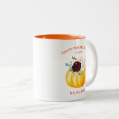 独自の文字パーソナライズされたフローラ ツートーンマグカップ (正面右)