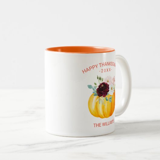 独自の文字パーソナライズされたフローラ ツートーンマグカップ