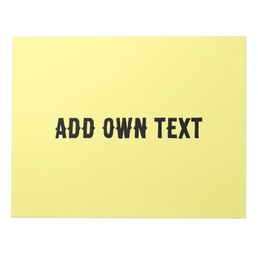 独自の文字ビジネスノートブックひな形のスタイリッシュ追加 ノートパッド (正面)