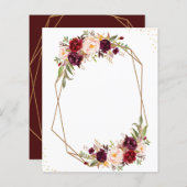 独自の文字ブルゴーニュ水彩フローラを追加 (正面/裏面)