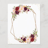 独自の文字ブルゴーニュ水彩フローラを追加 (正面)