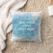 独自の文字ブルー(ばちゃばちゃ)跳ねるの水色を追加絵を描する クッション (ブランケット)