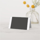 独自の文字ライトとダークグレーを追加 プレイスカード (裏面)