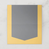 独自の文字ライトオレモダンンジとグレーを追加 プレイスカード (外部開封)