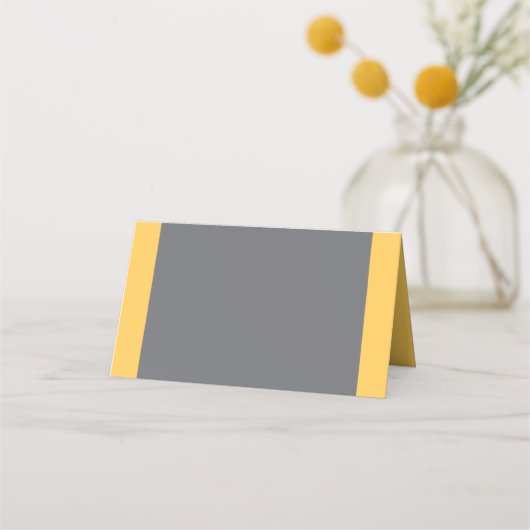 独自の文字ライトオレモダンンジとグレーを追加 プレイスカード (裏面)