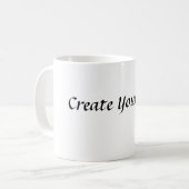 独自の文字印刷名注文の作成 コーヒーマグカップ (正面左)