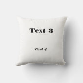 独自の文字名を作成 – 枕ブラック文字プリント クッション (裏面)