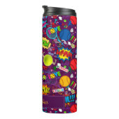 独自の文字🎾折衷的テニス🎾パターン紫 タンブラー (回転右)