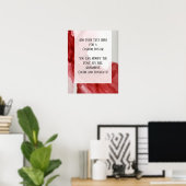 独自の文字明るい赤抽象芸術アルコールインクを追加 ポスター (ホームオフィス)