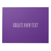 独自の文字王室のを作成するPurple Background Student ノートパッド (正面)