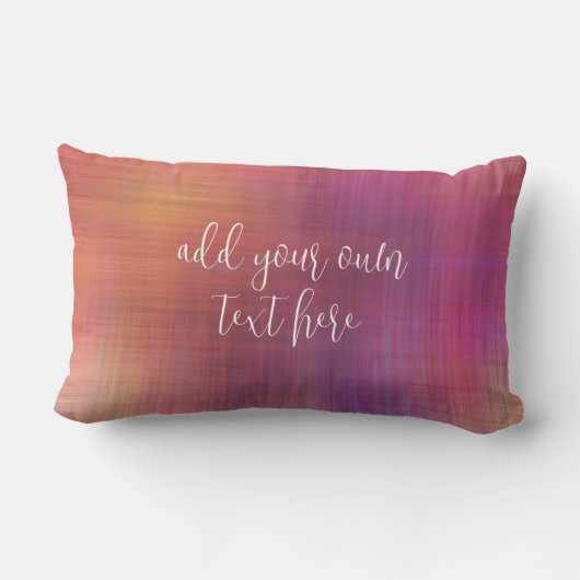 独自の文字紫とピンクの水色をグラデーション追加する ランバークッション (裏面)