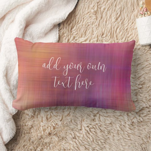 独自の文字紫とピンクの水色をグラデーション追加する ランバークッション (ブランケット)