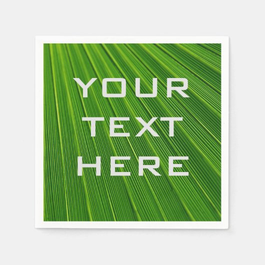 独自の文字緑の追加 スタンダードカクテルナプキン (正面)