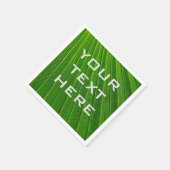 独自の文字緑の追加 スタンダードカクテルナプキン (角)