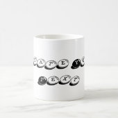 独自の文字飲料用カップセラミックの素晴らしい作成 コーヒーマグカップ (中央)