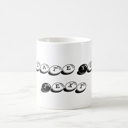 独自の文字飲料用カップセラミックの素晴らしい作成 コーヒーマグカップ (中央)