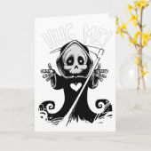 独自の文字:死神のハグ カード (黄色い花)