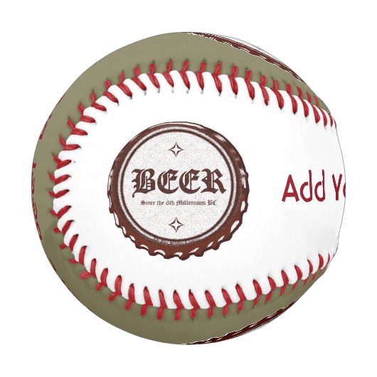 独自の文字 野球ボール (正面左)