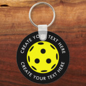 独自の文字Pickleballプレーヤーの作成 キーホルダー (正面)