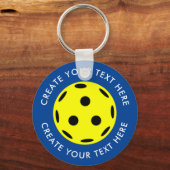 独自の文字Pickleballプレーヤーの作成 キーホルダー (正面)