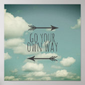 独自の方法で行く引用文ポスター写真アート ポスター (正面)