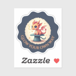 独自の方法で輝く – かわいいドラゴンステッカー シール