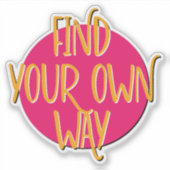 独自の方法を見つける12ステップスローガン シール (正面)