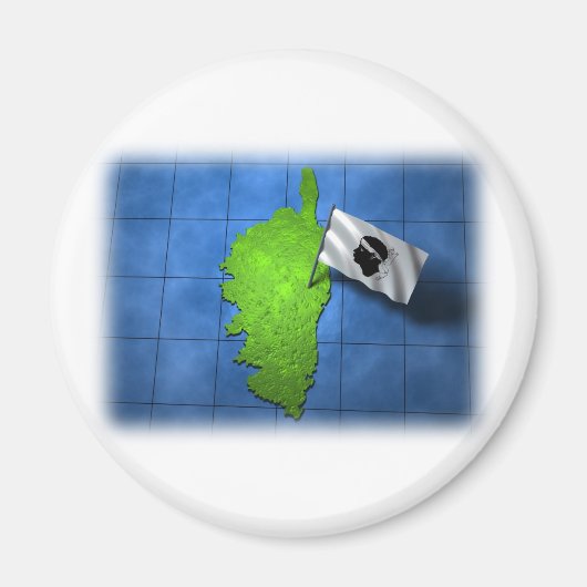 独自の旗を持つコルシカ マグネット (正面)