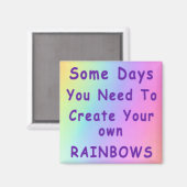 独自の日を作成する必要がある虹 マグネット (正面/裏面)