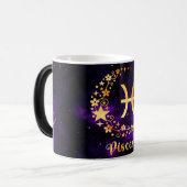 独自の星占い〔占星術の〕十二宮図魚座の作成 モーフィングマグカップ (正面左)