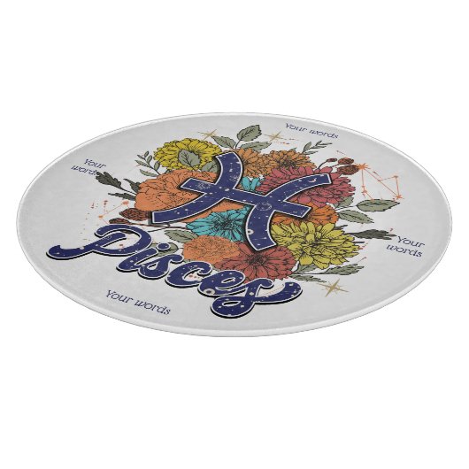 独自の星空のフローラ魚座の祭壇ボードを作成 カッティングボード (角)