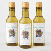 独自の星空のフローラ〔占星術の〕十二宮図の作成 ワインラベル (ボトル)