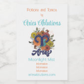 独自の星空のフローラ〔占星術の〕十二宮図の作成 ワインラベル (シングルラベル)