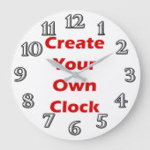 独自の時計の作成デザイン ラージ壁時計 (正面)