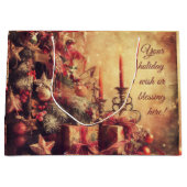 独自の暖かいビクトリアンゴシッククリスマスツリーの作成 ラージペーパーバッグ (正面)