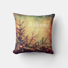 独自の暖かいビンテージのクリスマスパインを作成 クッション