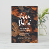 独自の暗い紅葉の結婚作成 招待状 (スタンド正面)